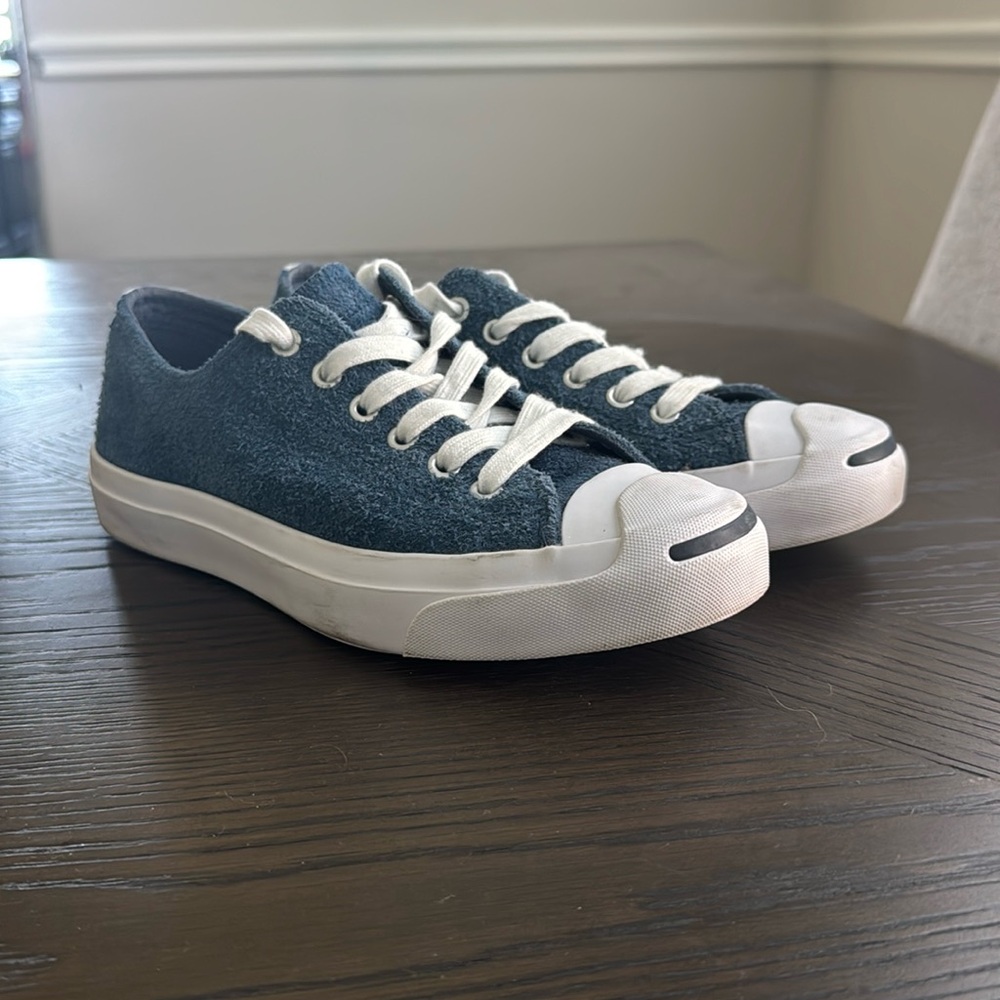 CONVERSE JACK PURCELL UNISEX MENS SZ 5 WOMEN SZ 6.5  BLUE/WHITE SHOES